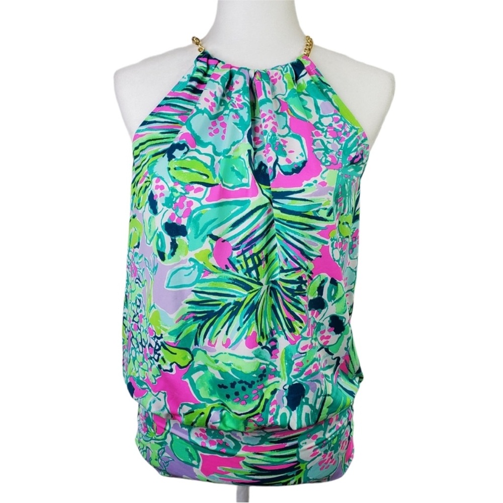 LILLY PULITZER BOWEN HALTER TOP ~ S - Picture 4 of 13